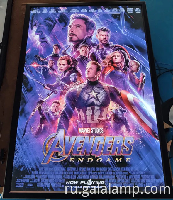 Светодиодный плакат фильма Реклама световой каркасной фонарь